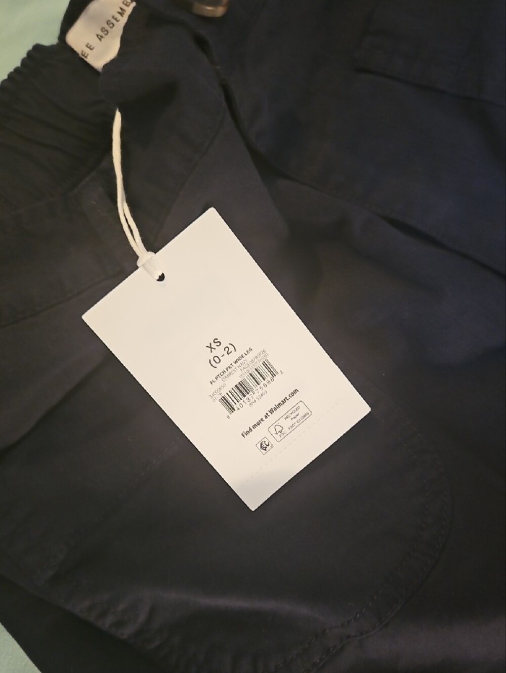 Free Assembly Dark Navy women's wide-Leg Pants - Picture 3 of 5